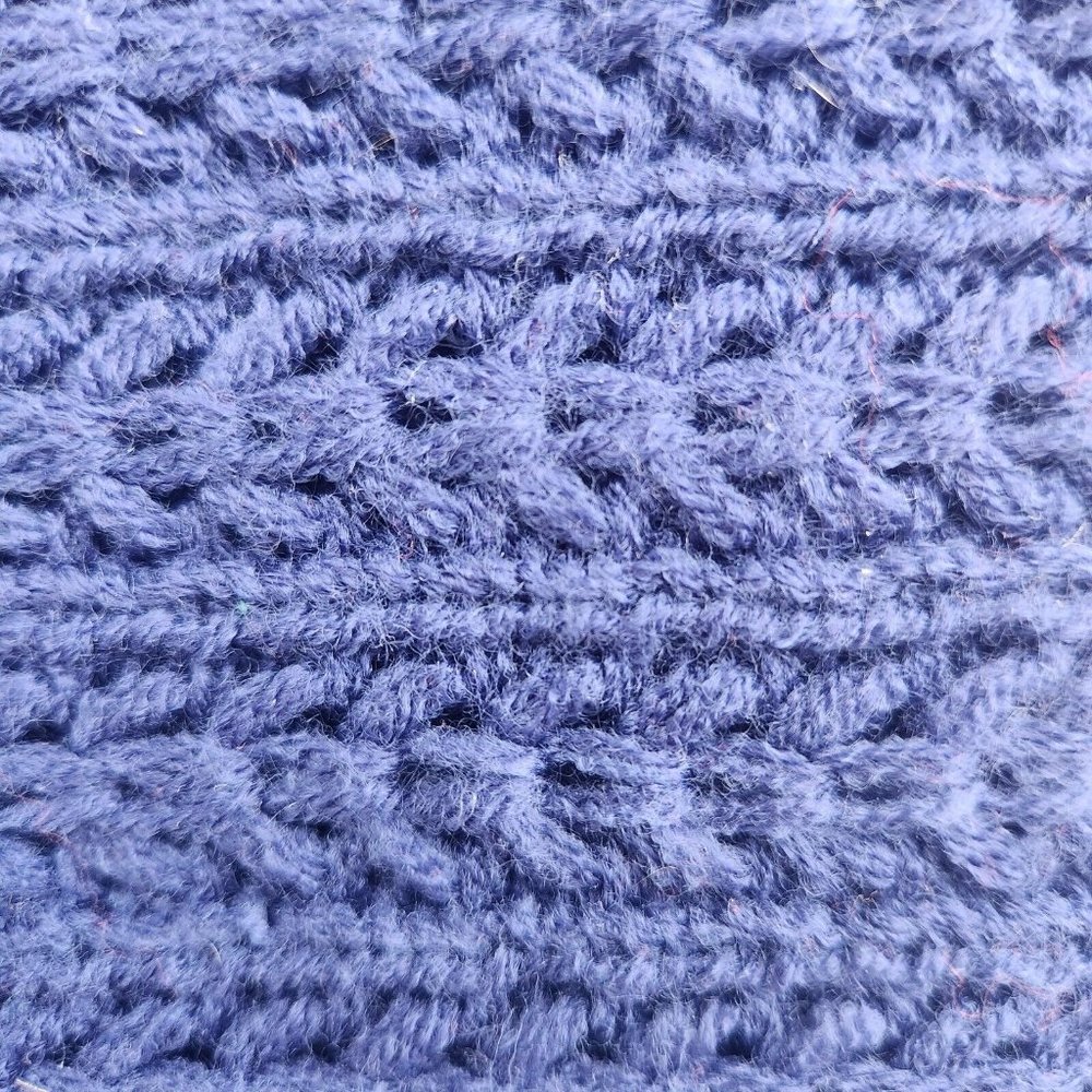 New Unisex Infinity Scarf for Women or Men Blue Knit Style Acrylic - Picture 4 of 5